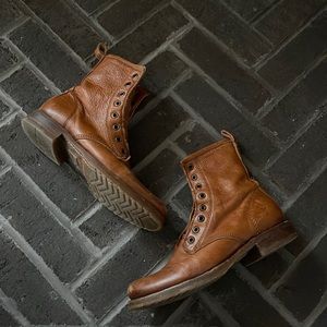Frye Leather Combat Boots